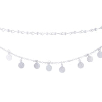Silver Layered Disc Station Chain Choker - link has visual effect only