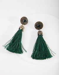 Vintage Stud Tassel Earrings - link has visual effect only