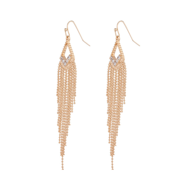 Gold Cascading Drop Earrings
