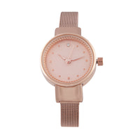 Rose Gold Petite Mesh Watch - link has visual effect only