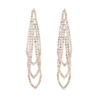 Rose Gold Gradual Loop Cup Chain Earrings - link has visual effect only