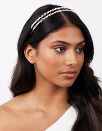 Diamante Double Row Zig Zag Headband - link has visual effect only