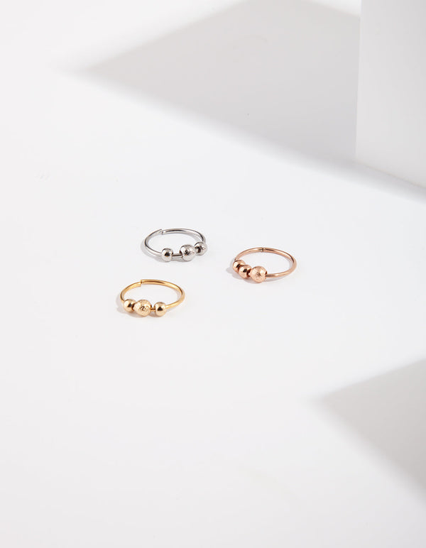 Mixed Metal Surgical Steel Ball Hoop Body Jewellery