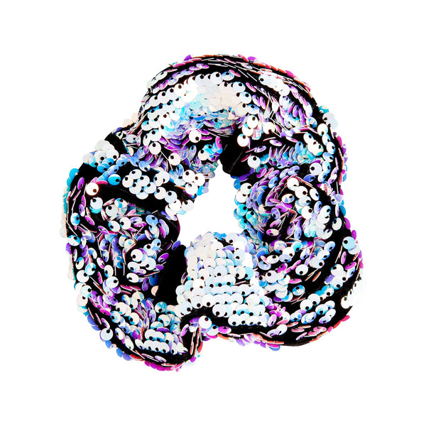 Blue Multi Sequin Scrunchie