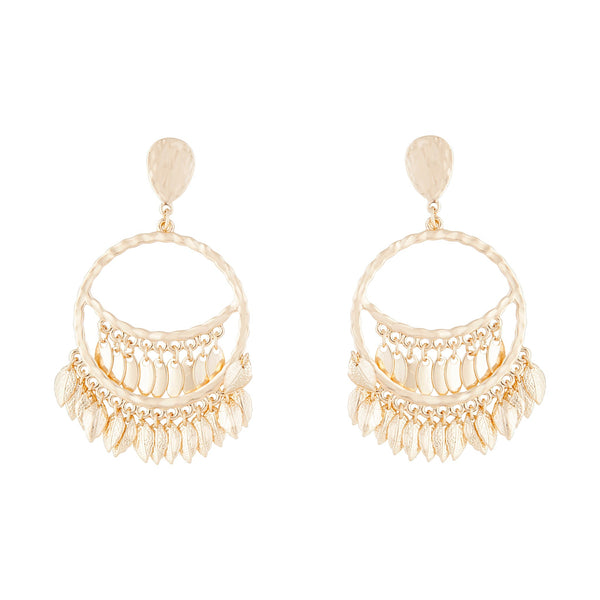 Golden Double Layer Jingle Earrings