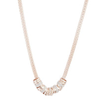 Rose Gold Mesh With Glitter Ring Necklace - link has visual effect only