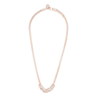 Rose Gold Mesh With Glitter Ring Necklace - link has visual effect only