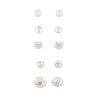 Silver Knot Heart 5 Pack Clip On Earring - link has visual effect only