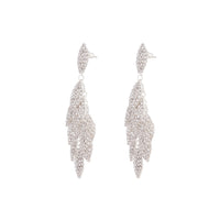 Silver Diamante Multi-Leaf Drop Earrings - link has visual effect only