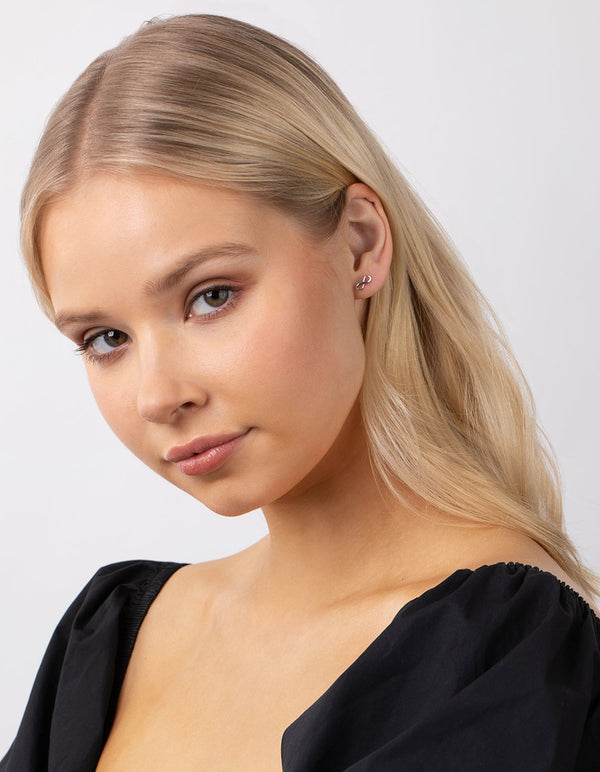Sterling Silver Love Infinity Earring 3 Pack