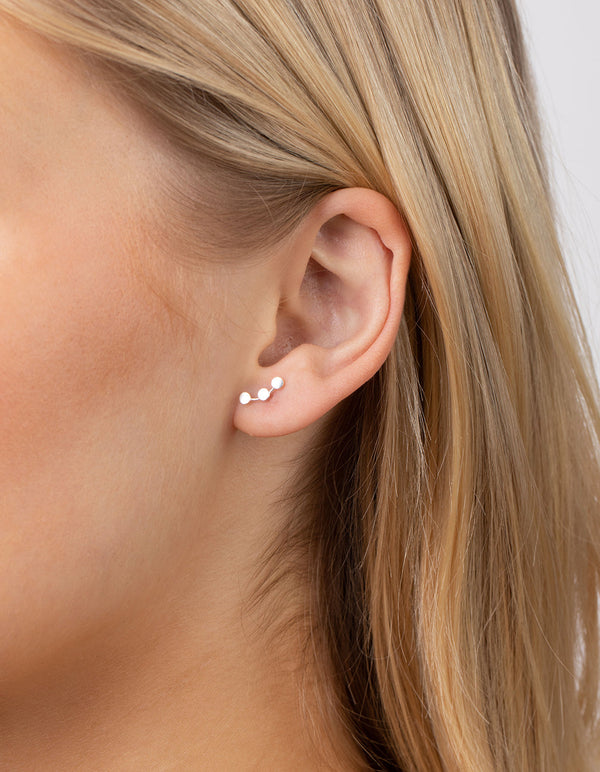 Sterling Silver Texture Star Stud Hoop Earring Pack