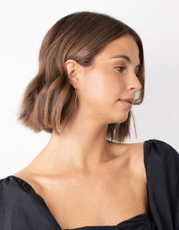 Gold Plated Sterling Silver Twist Through Earrings - link has visual effect only