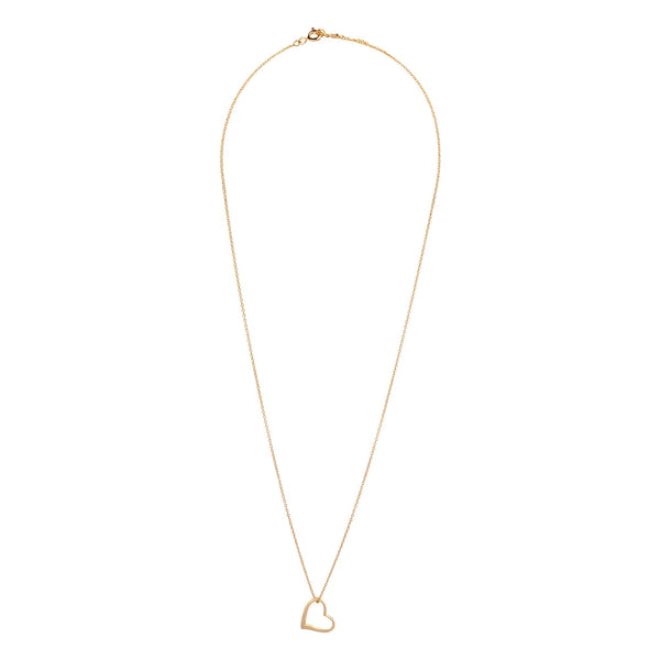Gold Plated Sterling Silver Heart Charm Necklace