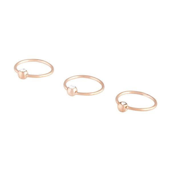 Rose Gold Upper Ear Hoop Earrings
