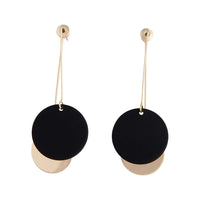 Black & Gold Coated Disc Sandwich Earrings - link has visual effect only