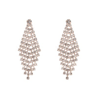 Rose Gold Tier Diamante Drop Earrings - link has visual effect only