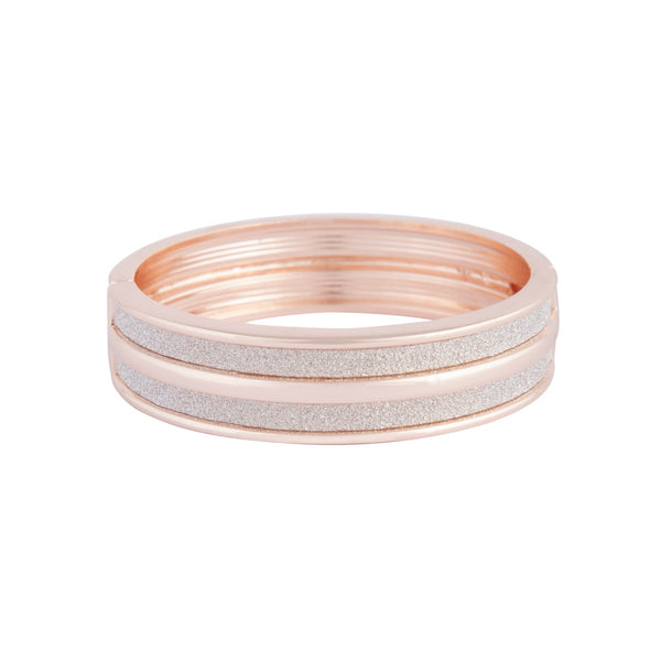 Rose Gold Double Glitter Clamp Bangle