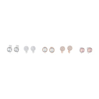 Silver Multi Glitter Disc Clip On Earring 5 Pack - link has visual effect only
