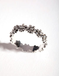 Silver Continuous Flower Ring - link has visual effect only