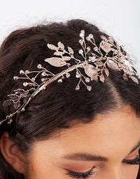 Rose Gold Fine Wire Flora Headband - link has visual effect only