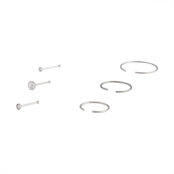 Silver Fine Graduating Nose 6 Pack