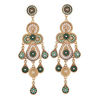 Mint and White Seed bead Drop Earrings - link has visual effect only