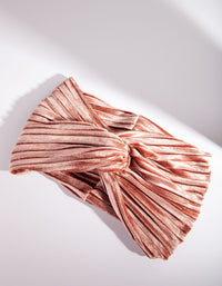 Pink Velvet Pleated Headband - link has visual effect only