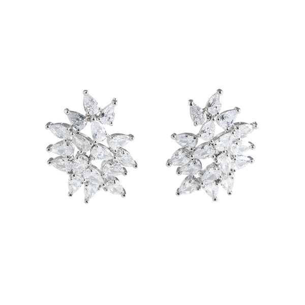 Statement Navette Crystal Cluster Stud