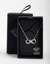 Silver Crystal Infinity Pendant Necklace - link has visual effect only
