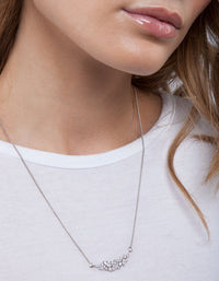 Crystal Navette Cluster Necklace - link has visual effect only