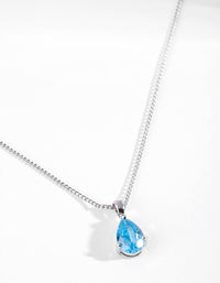 Aqua Pear Crystal Necklace - link has visual effect only