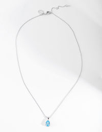Aqua Pear Crystal Necklace - link has visual effect only