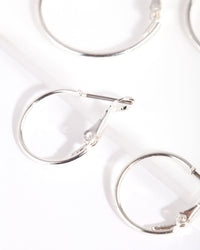 Silver Multi Size Hoop Earring 3 Pack - link has visual effect only