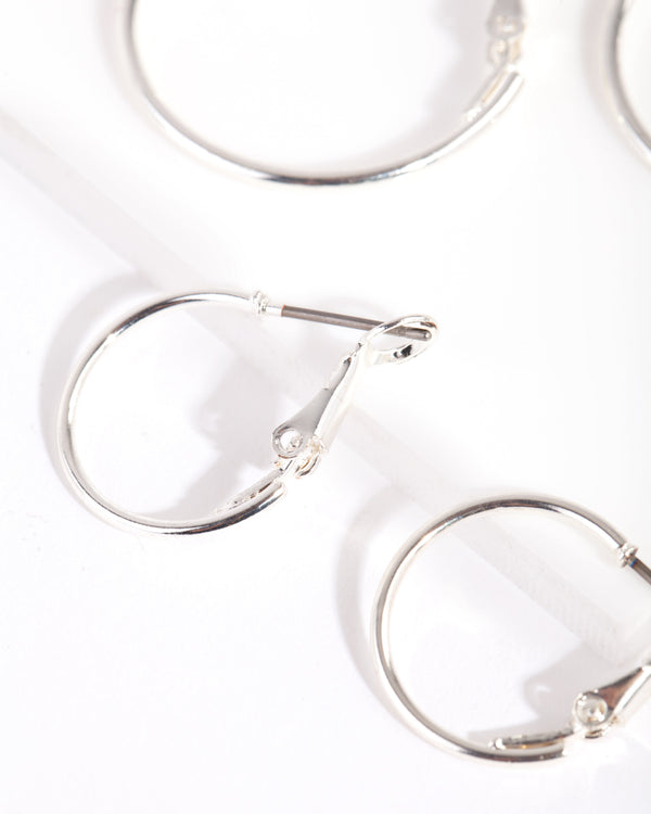 Silver Multi Size Hoop Earring 3 Pack