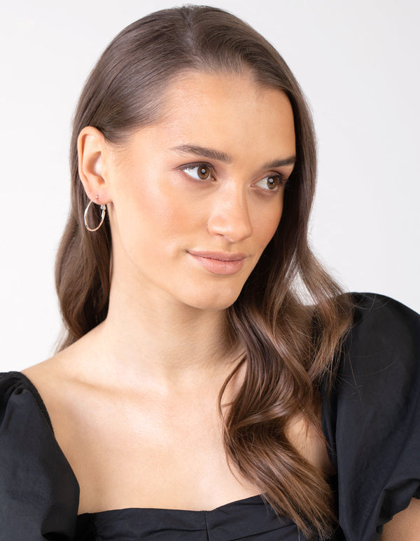 Silver Multi Size Hoop Earring 3 Pack