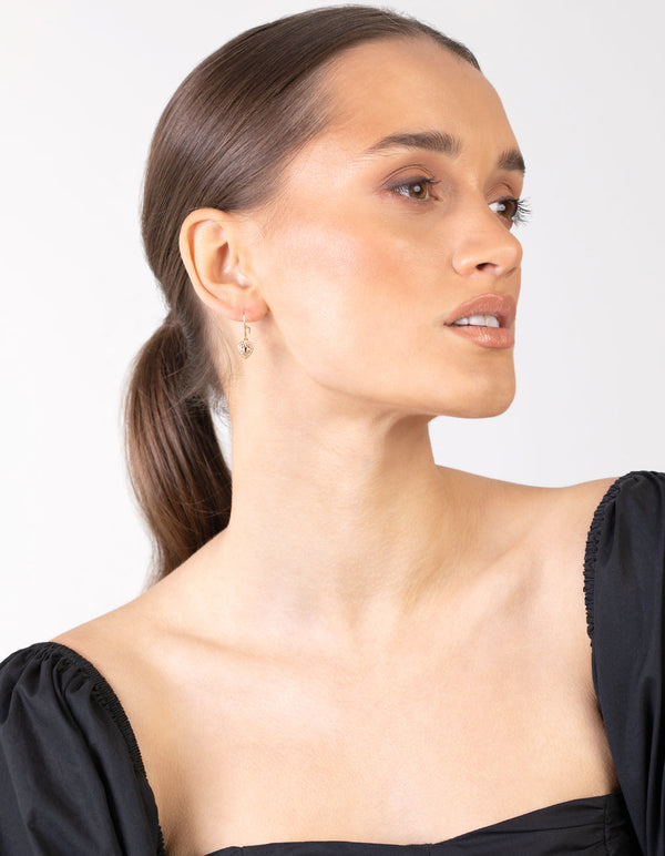 Gold Hoop Drop Charm Earring Pack
