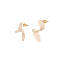 Gold Twist Swirl Stud Earrings - link has visual effect only