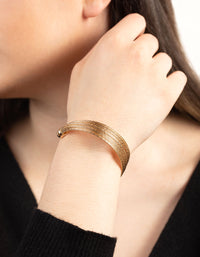 Gold Multi Row Diamond Cut Cuff - link has visual effect only