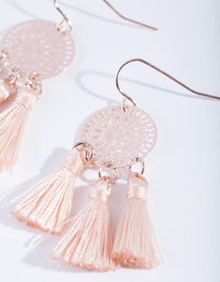 Rose Gold Dreamcatcher Tassel Earrings - link has visual effect only