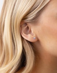 Sterling Silver Diamante Stud, Flower And Bead Pack - link has visual effect only