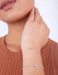 Sterling Silver Star Pendant Stretch Bracelet - link has visual effect only