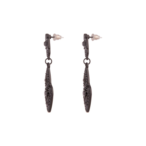 Black Antique Style Drop Earrings