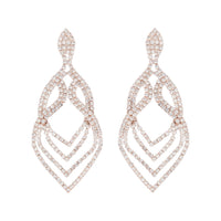 Rose Gold Layers Tiered Drop Earrings - link has visual effect only