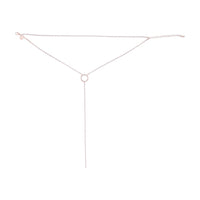 Rose Gold Circle Cup Chain Y Neck Choker - link has visual effect only