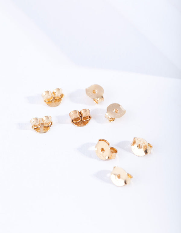 Gold Earring Back Pack