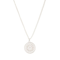 Silver Diamante Disc Filigree Necklace - link has visual effect only