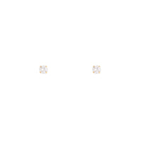 Gold Plated Sterling Silver 1/2 Carat Stud Cubic Zirconia Earrings - link has visual effect only