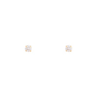 Gold Plated Sterling Silver Cubic Zirconia 1/4 Carat Stud Earrings - link has visual effect only