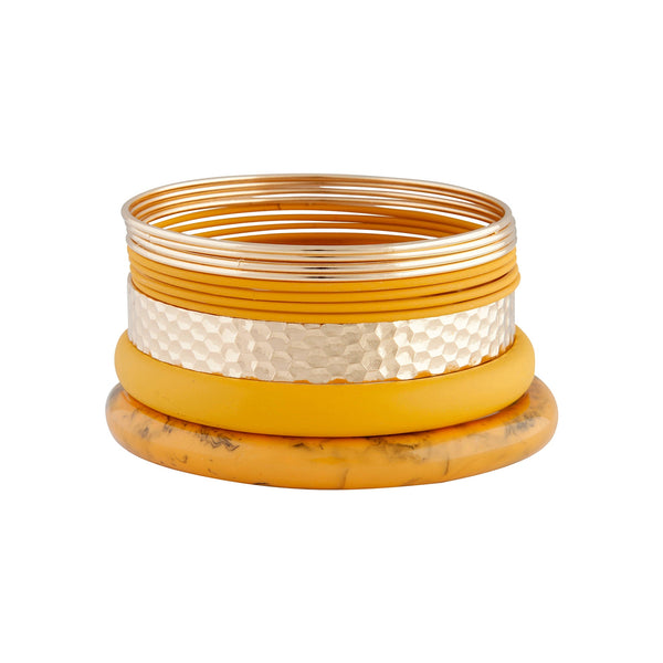 Gold Acrylic Bangle Pack