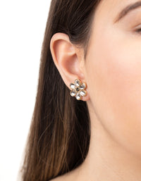 A Gold Tone Clip On Earring Pack - link has visual effect only
